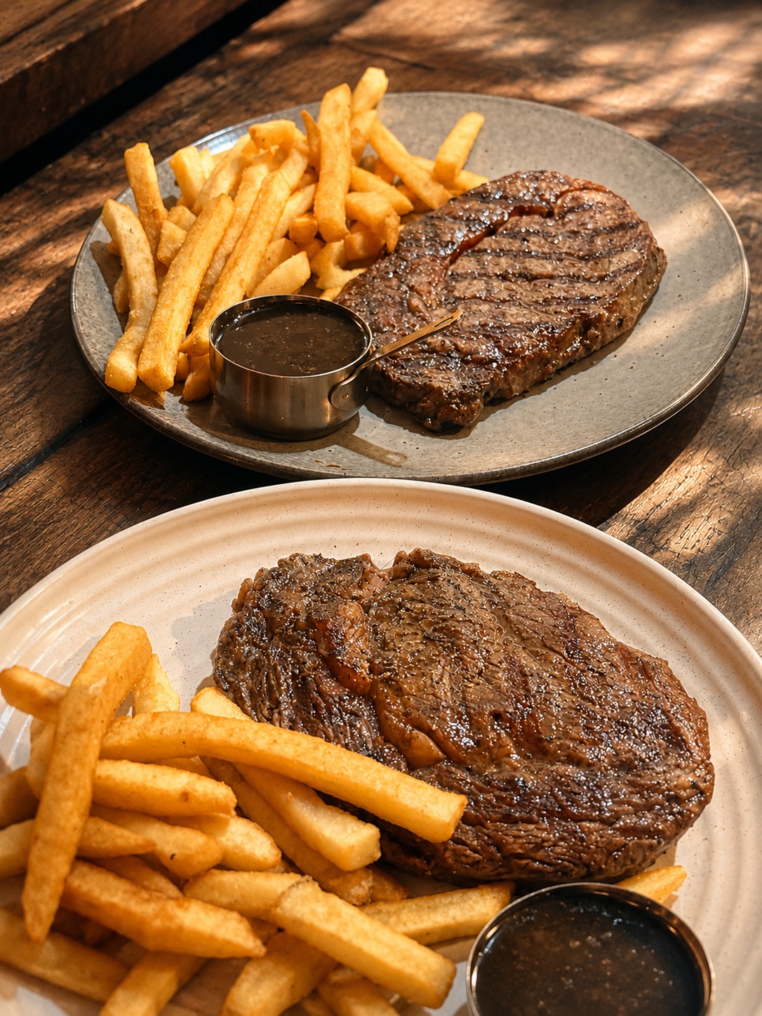 Grilled steak served fresh from the kitchen