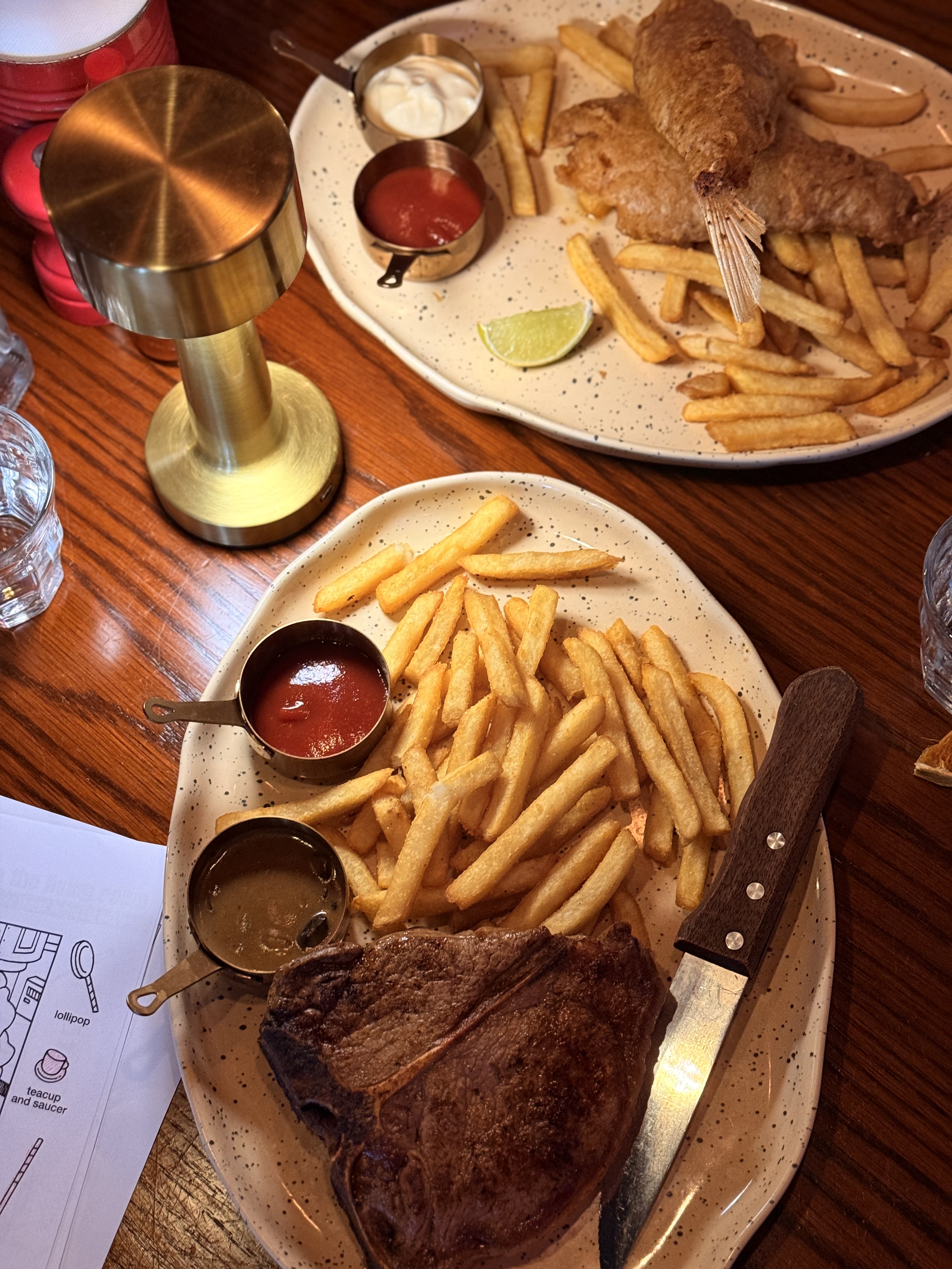 Grill favourites served hot with sides